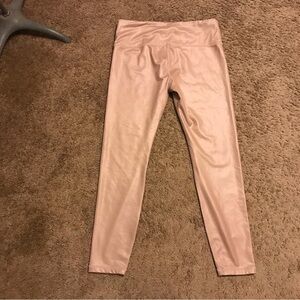 Athleta Elation Shimmer Leggings Tan Brown Size S